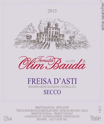 Label 2 of Tenuta Olim Bauda Freisa d'Asti Secco