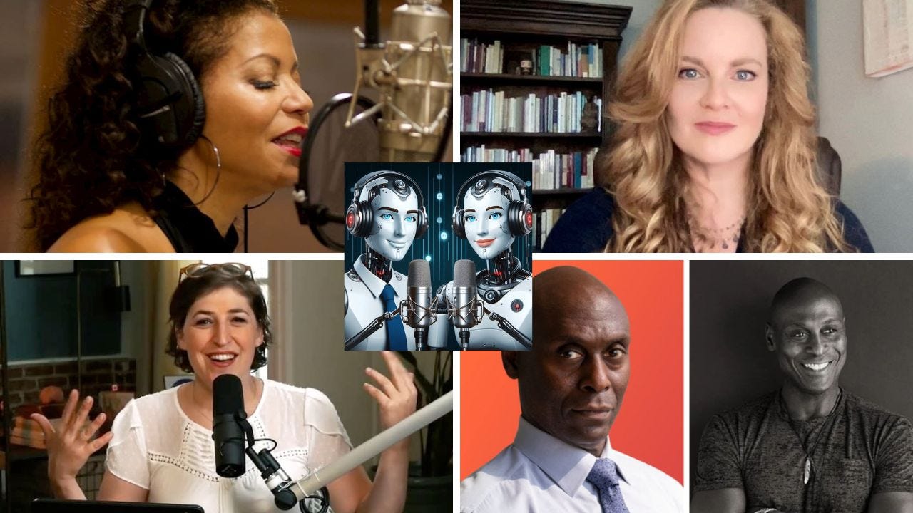 Gloria Reuben, Cheryl Arutt, Mayim Bialik, Lance Reddick and robots