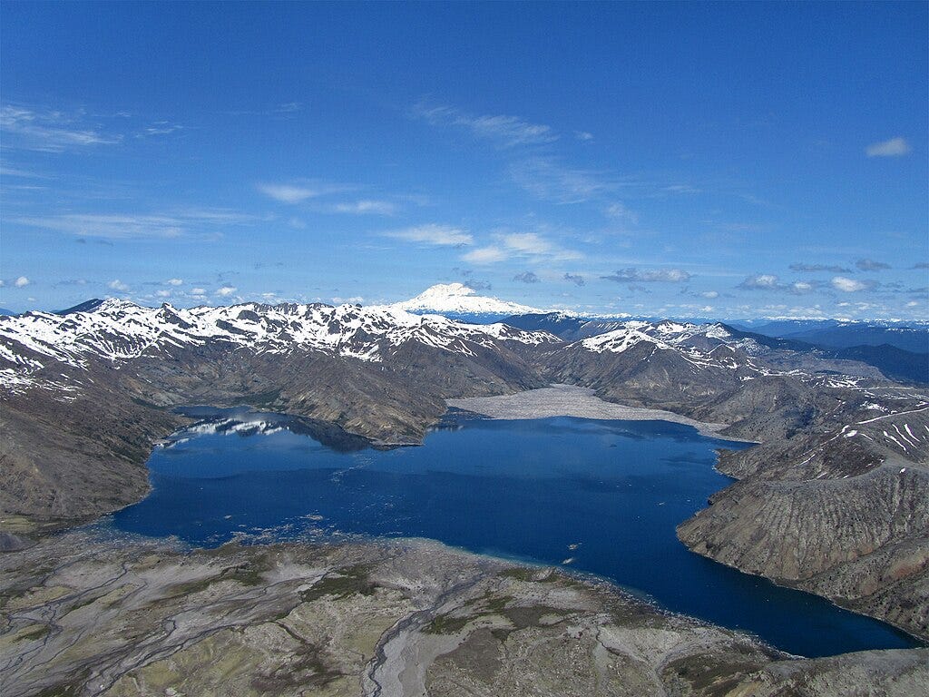 Ariel view of Spirit Lake