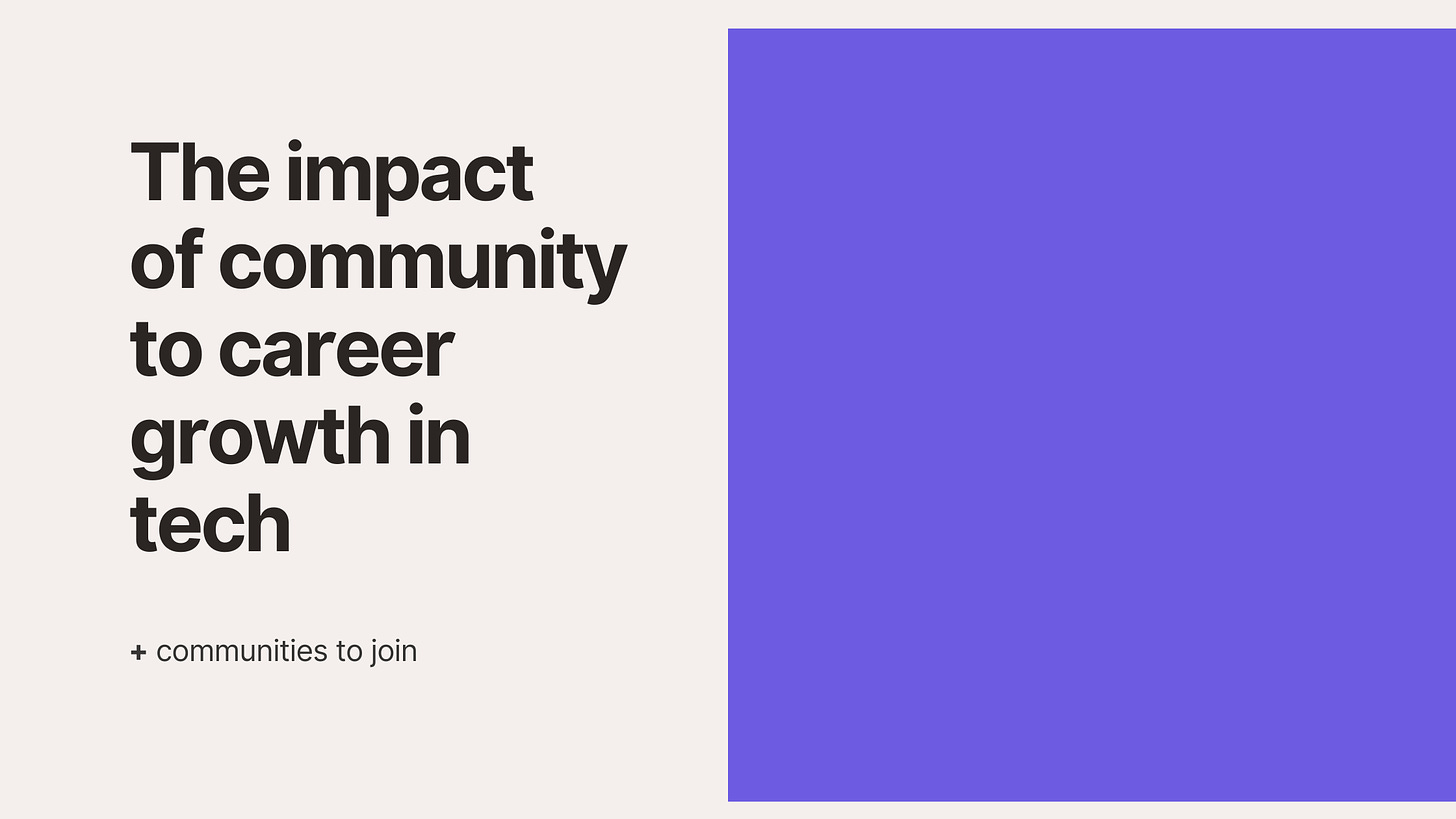 Impact of community to career growth in tech and communities to join by Goodness Kayode