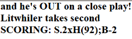 Diamond Mind Baseball Play By Play