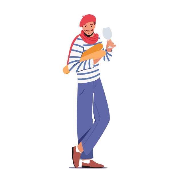 190+ French Man Baguette Stock Illustrations, Royalty-Free Vector Graphics  & Clip Art - iStock | Frenchman baguette, Frenchman