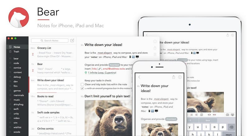 Bear — Evernote alternative