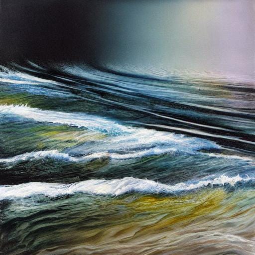 AI generated image of a mysterious body of water