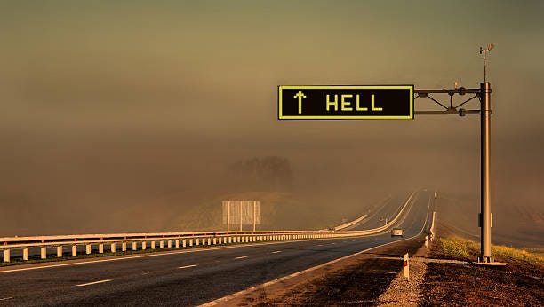 Road To Hell Stock Photo - Download Image Now - Hell, Road, Danger - iStock
