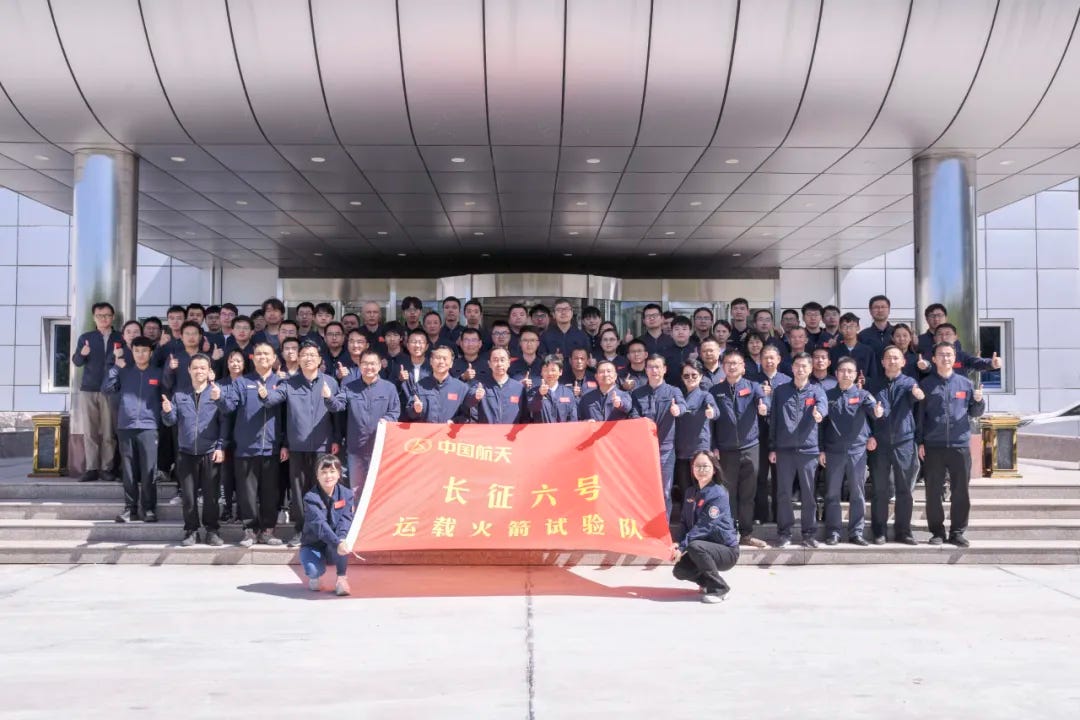 Part of the Shanghai Academy of Spaceflight Technology’s team that supported the Y11 launch of the Long March 6 at the Taiyuan Satellite Launch Center.