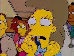 Helen Lovejoy from the Simpsons asking Won't somebody please think of the children?