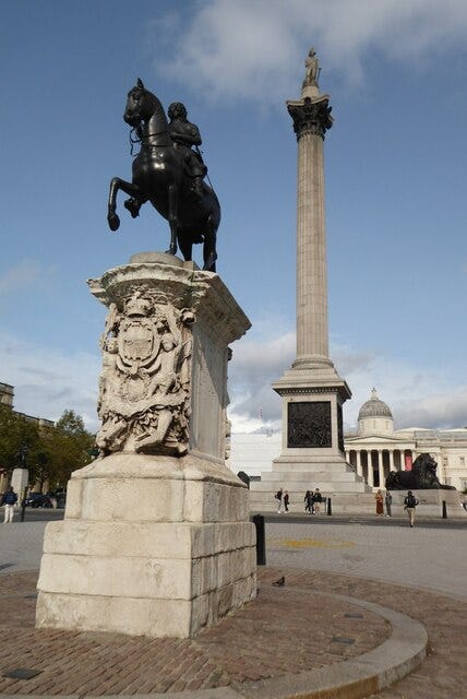 Statue of Charles I and Trafalgar Square