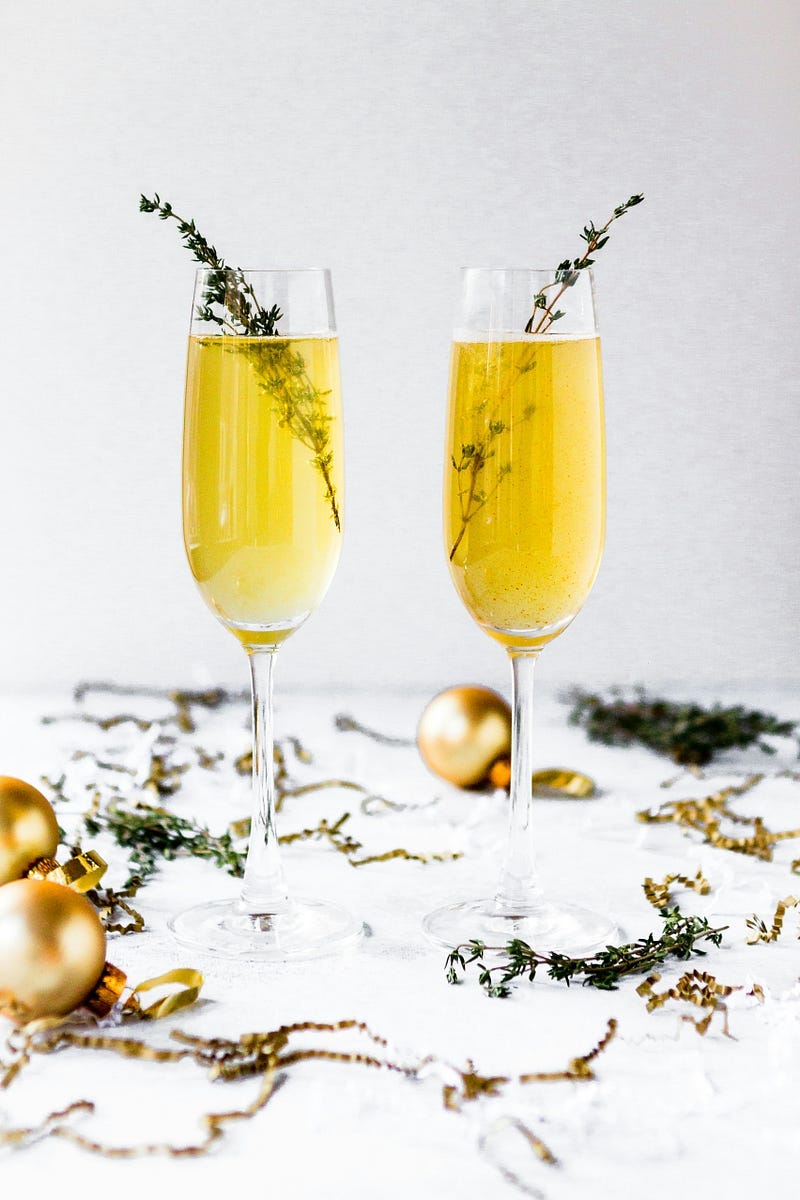 Two glasses of champagne Two glasses of champagne