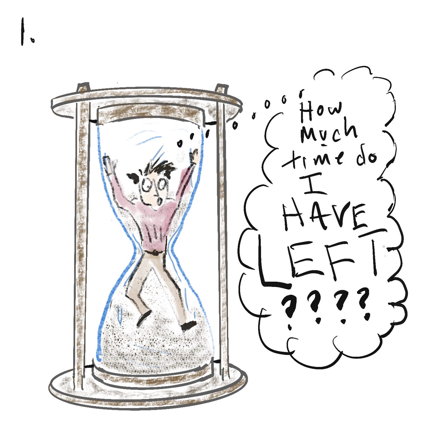 Man trapped in hourglass