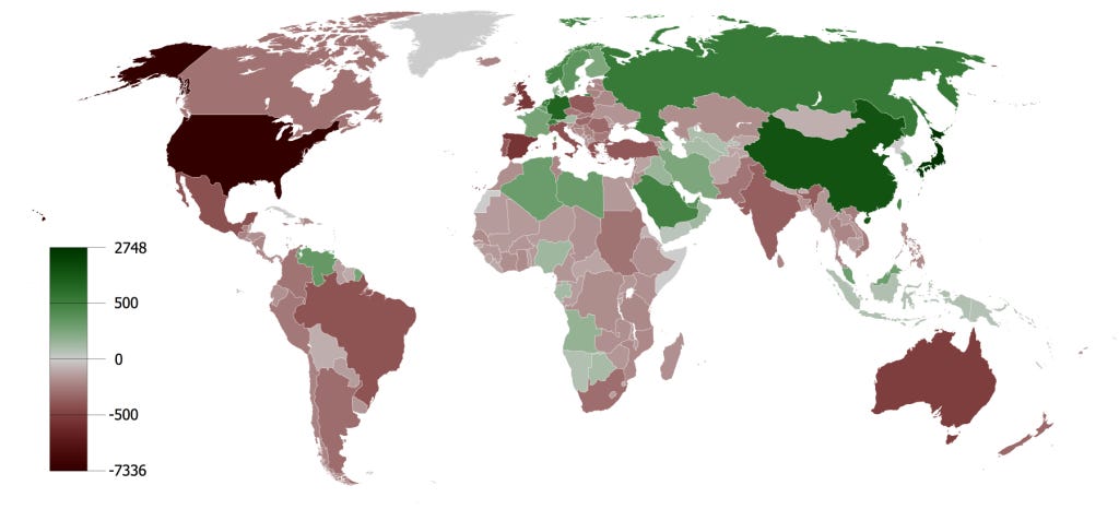 current account countries map