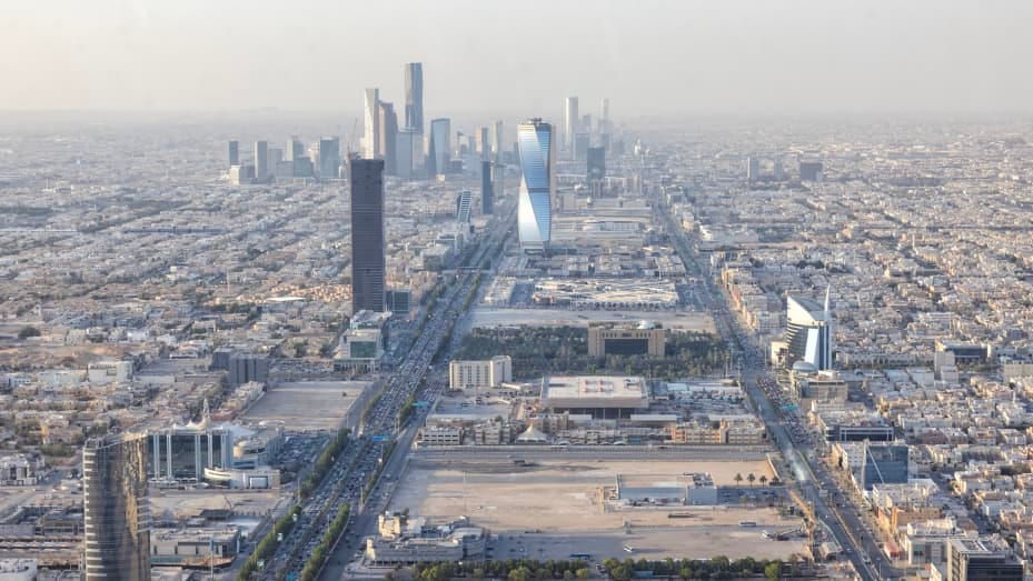 Cityscape of Saudi capital Riyadh.