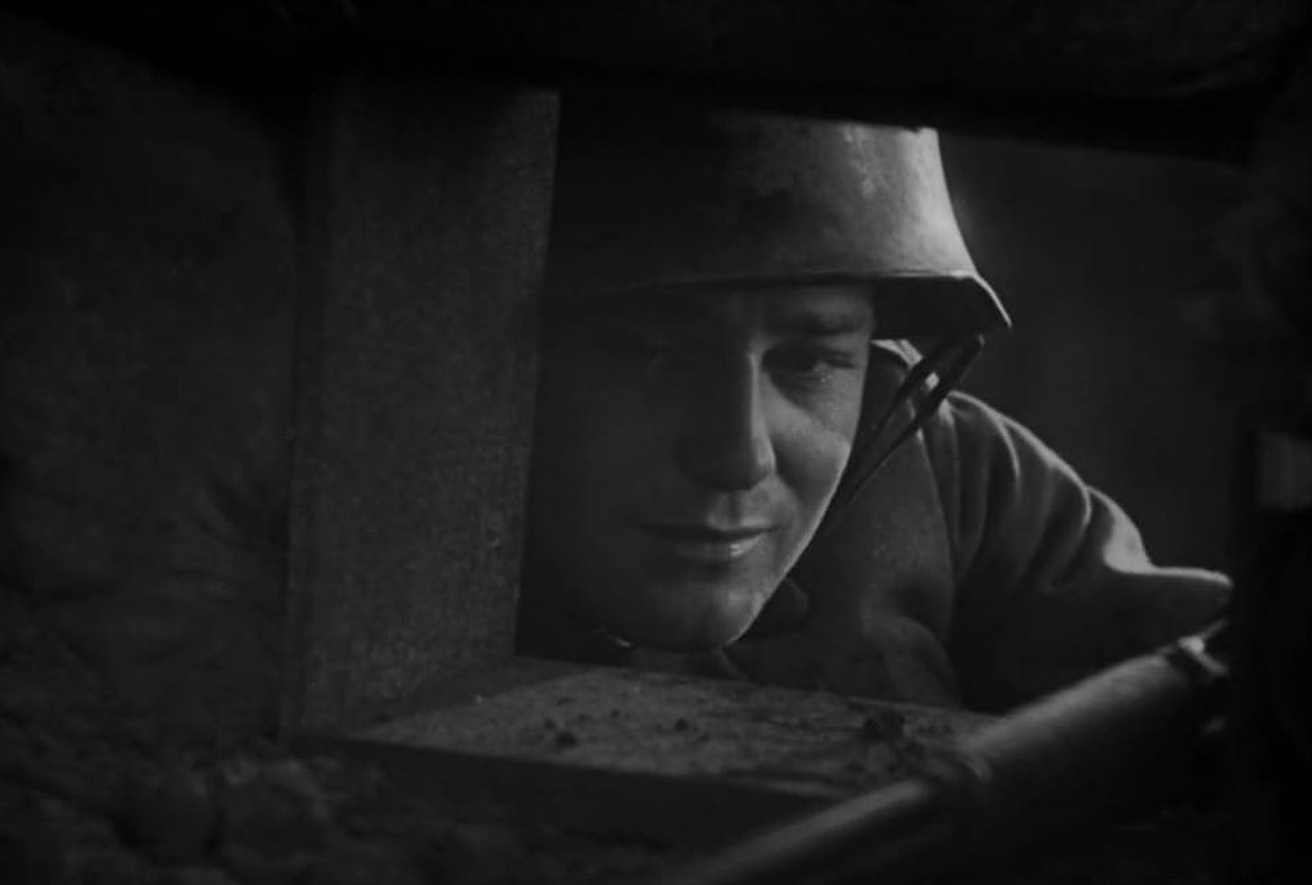 Lew Ayres in a scene from All Quiet on the Western Front