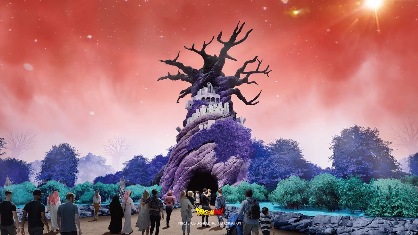 Dragon Balls theme park concept art Qiddiya