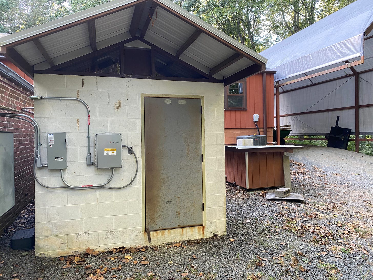 Generator Shelter and Tank