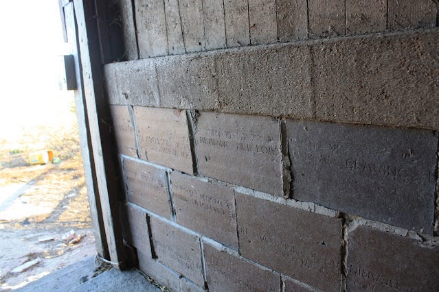 blocks in the barn at the Genuine Faux Farm