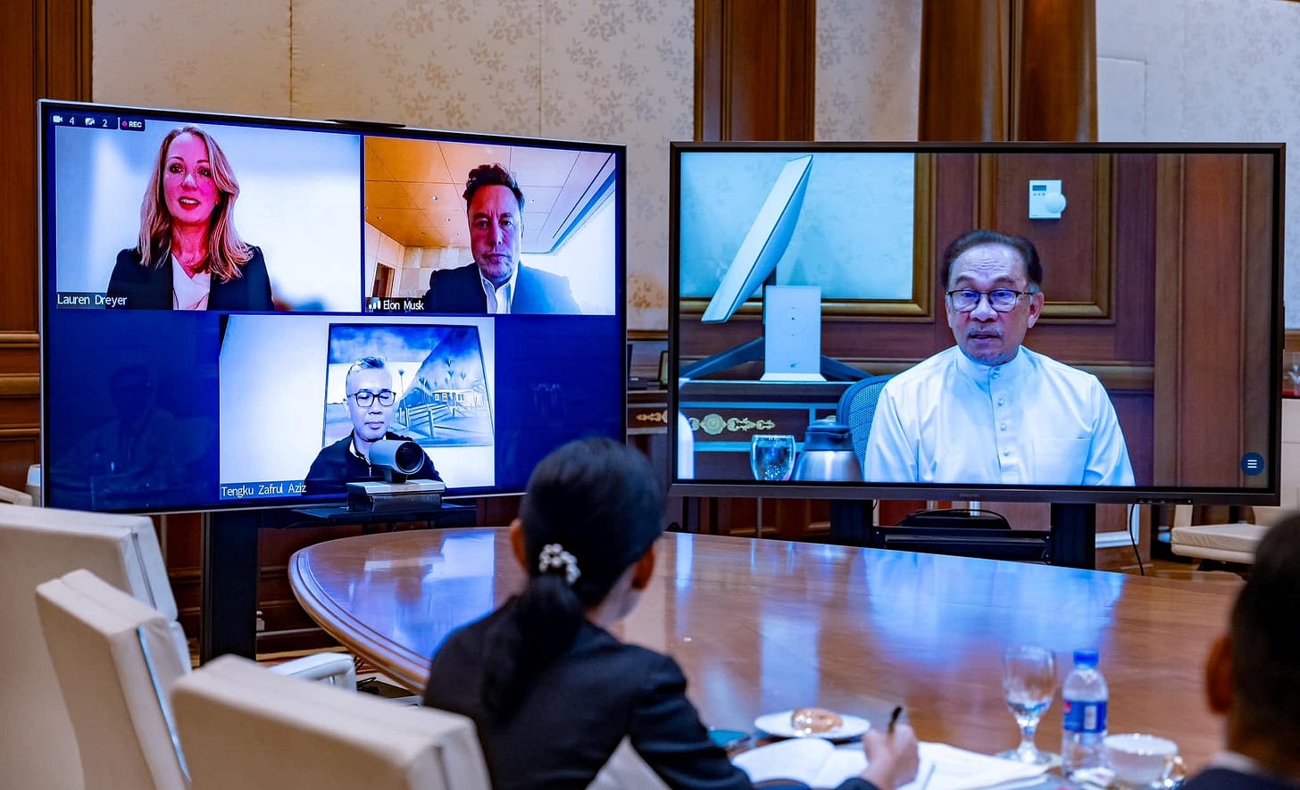 Anwar Ibrahim holds virtual meeting with SpaceX founder and CEO, Elon Musk