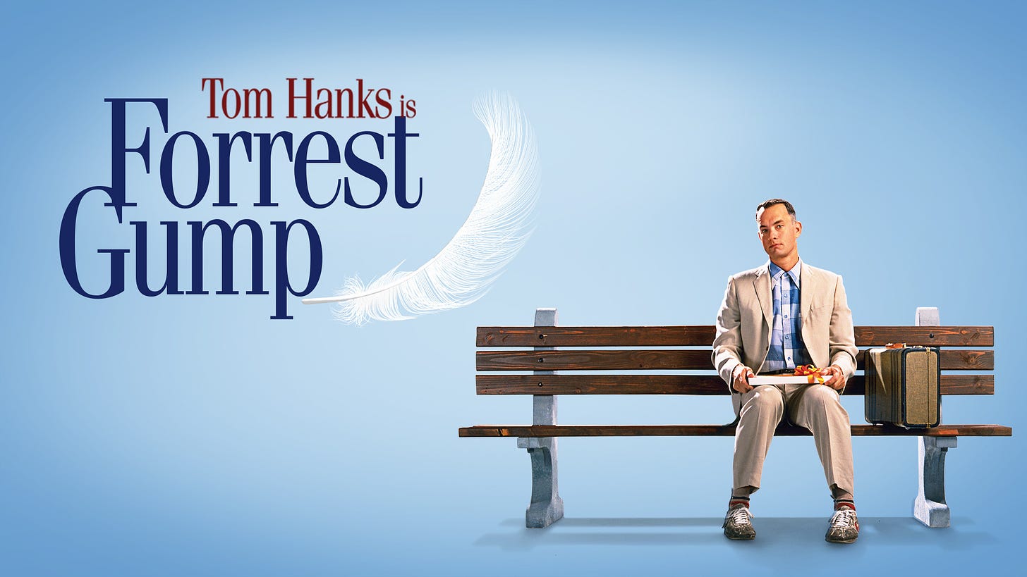 Movie banner for "Forrest Gump."