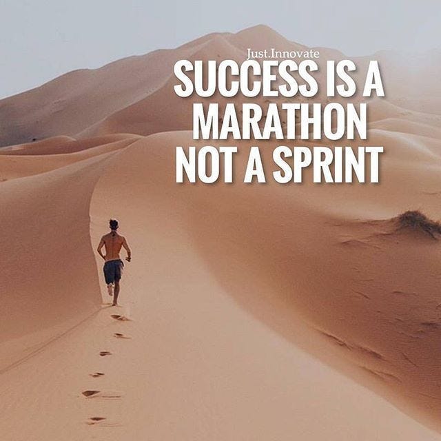 Success is a marathon and not a sprint.. | by Abhijna Rajiv | Medium
