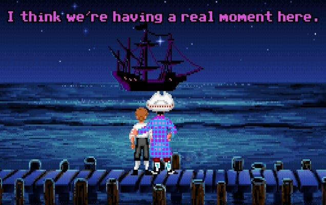 Secret of Monkey Island: Guybrush overboard! – Bio Break