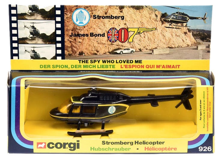 image of the corgi Stromberg helicopter toy