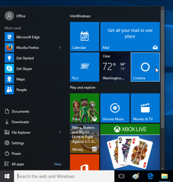 windows 10 updated start menu tweaks 2016