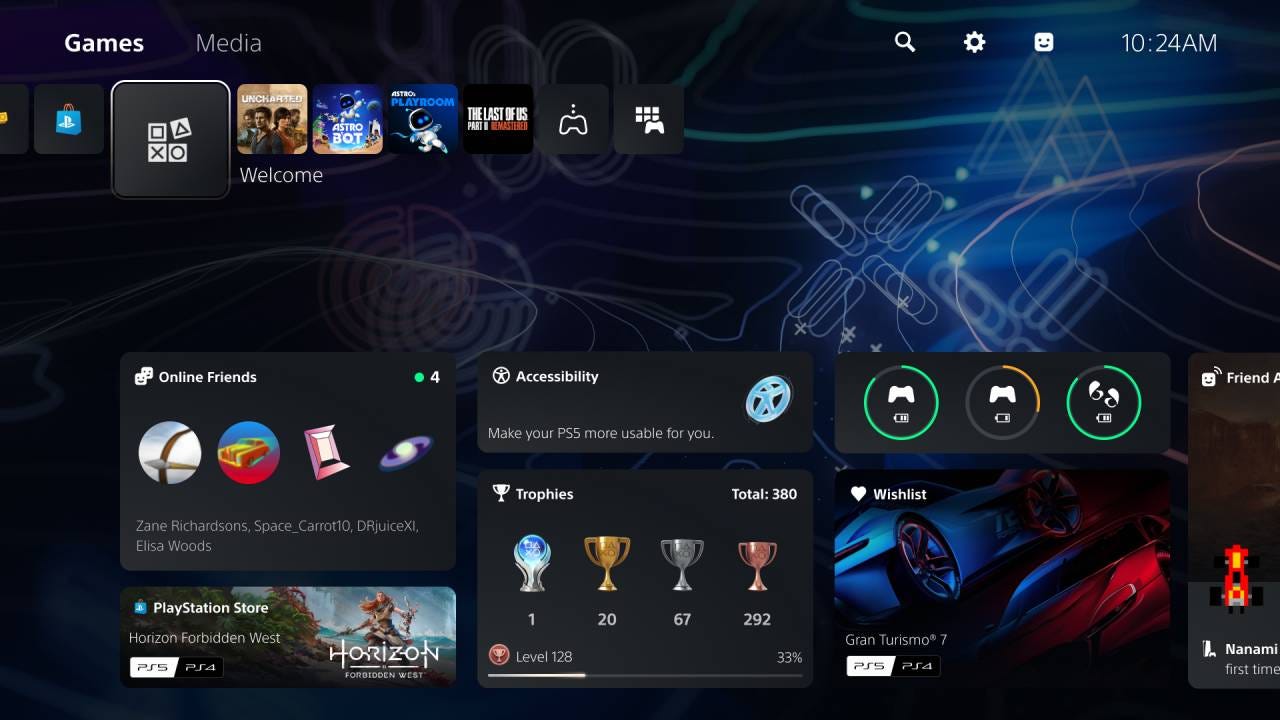 PS5 themes