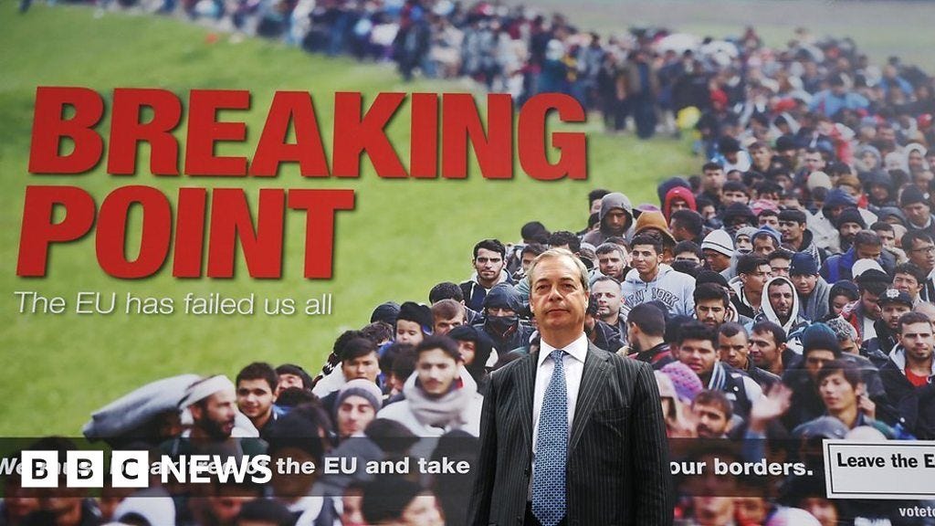 Nigel Farage: Breaking point poster 'transformed politics' Nigel Farage: Breaking point poster 'transformed politics'