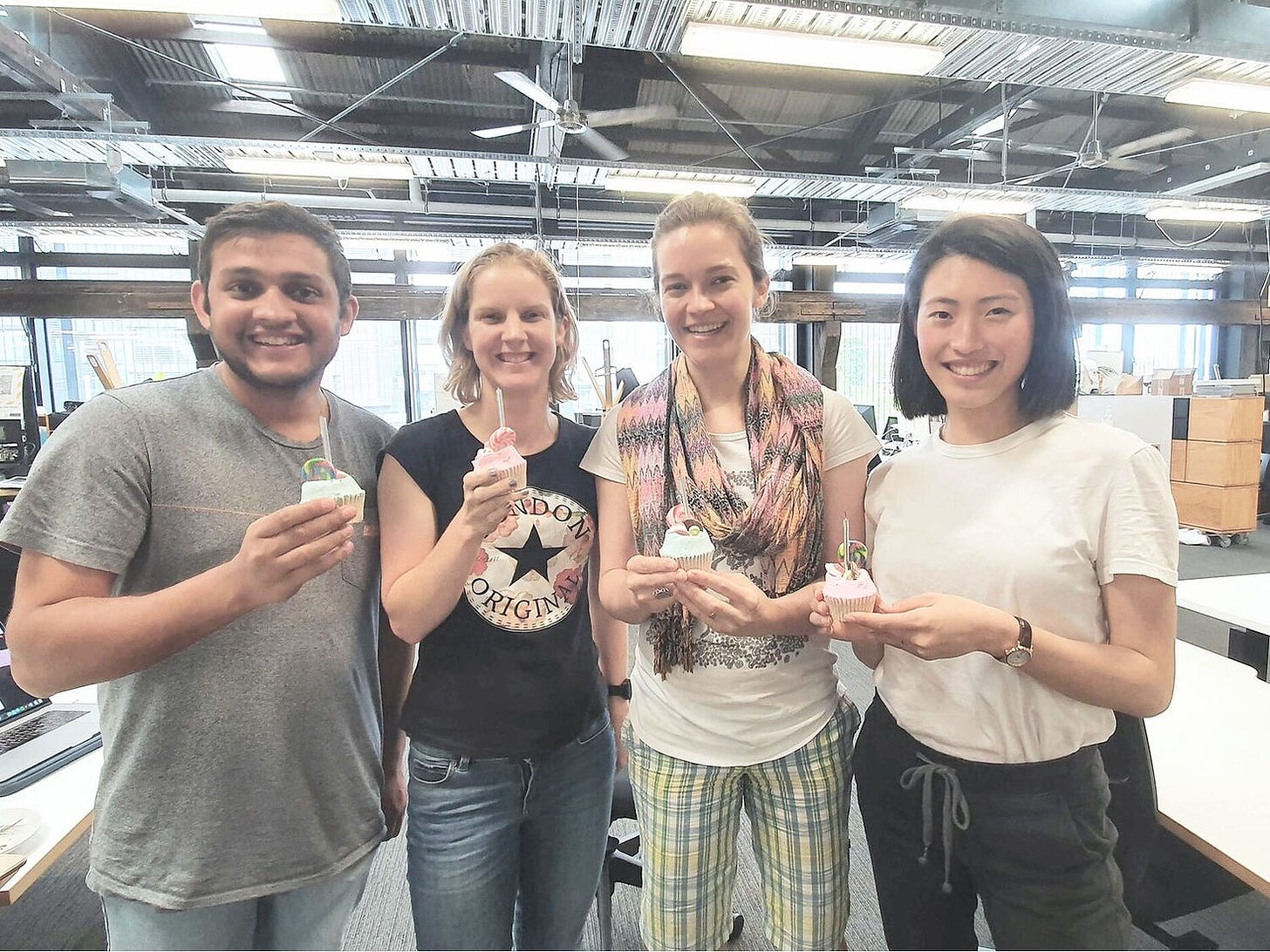 The Multitudes Founding Team (Left to Right): Vivek Katial, Emily Melhuish, Lauren Peate and Jenny Sahng.