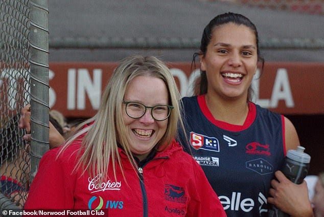 South Australian women's AFL hero Ashleigh Young (left) passed at 31-years-old on Thursday