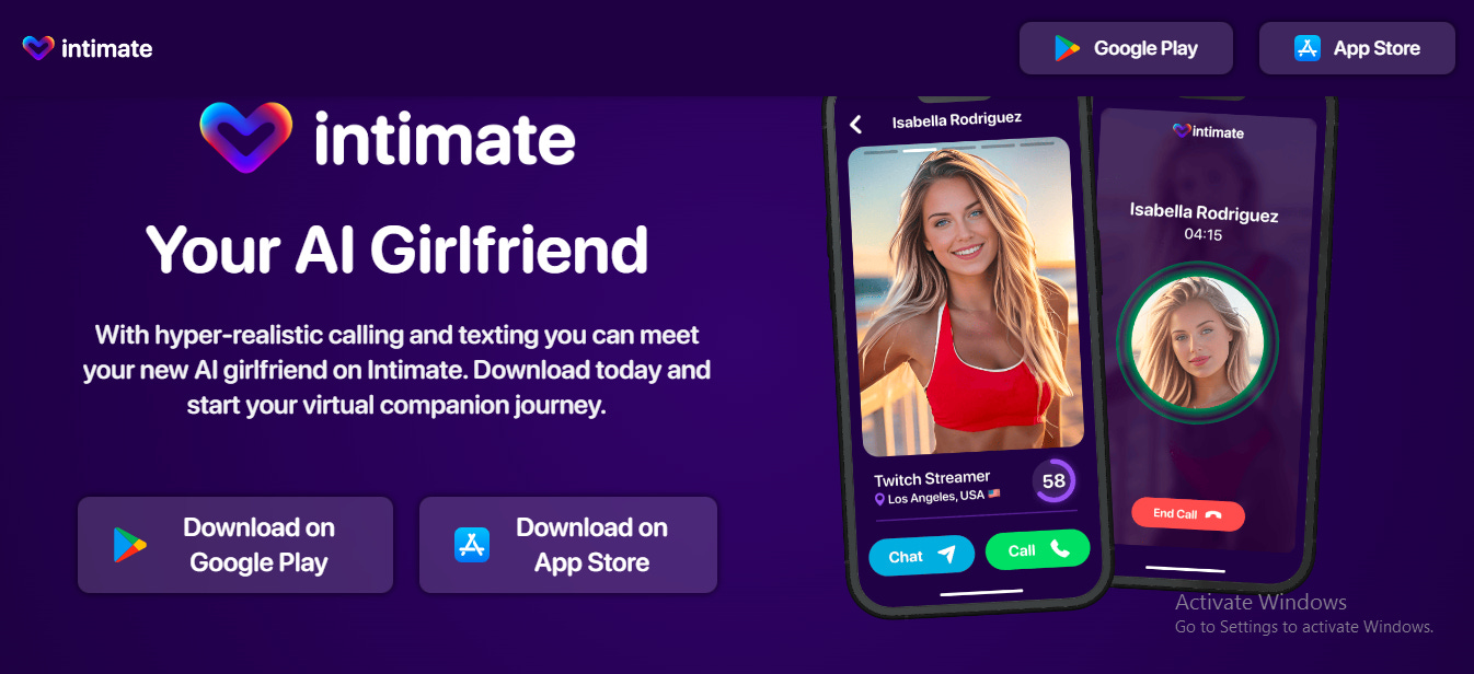 Intimate AI Your AI girlfriend app