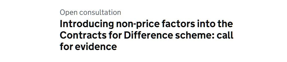  Introducing non-price factors into the contracts for difference scheme