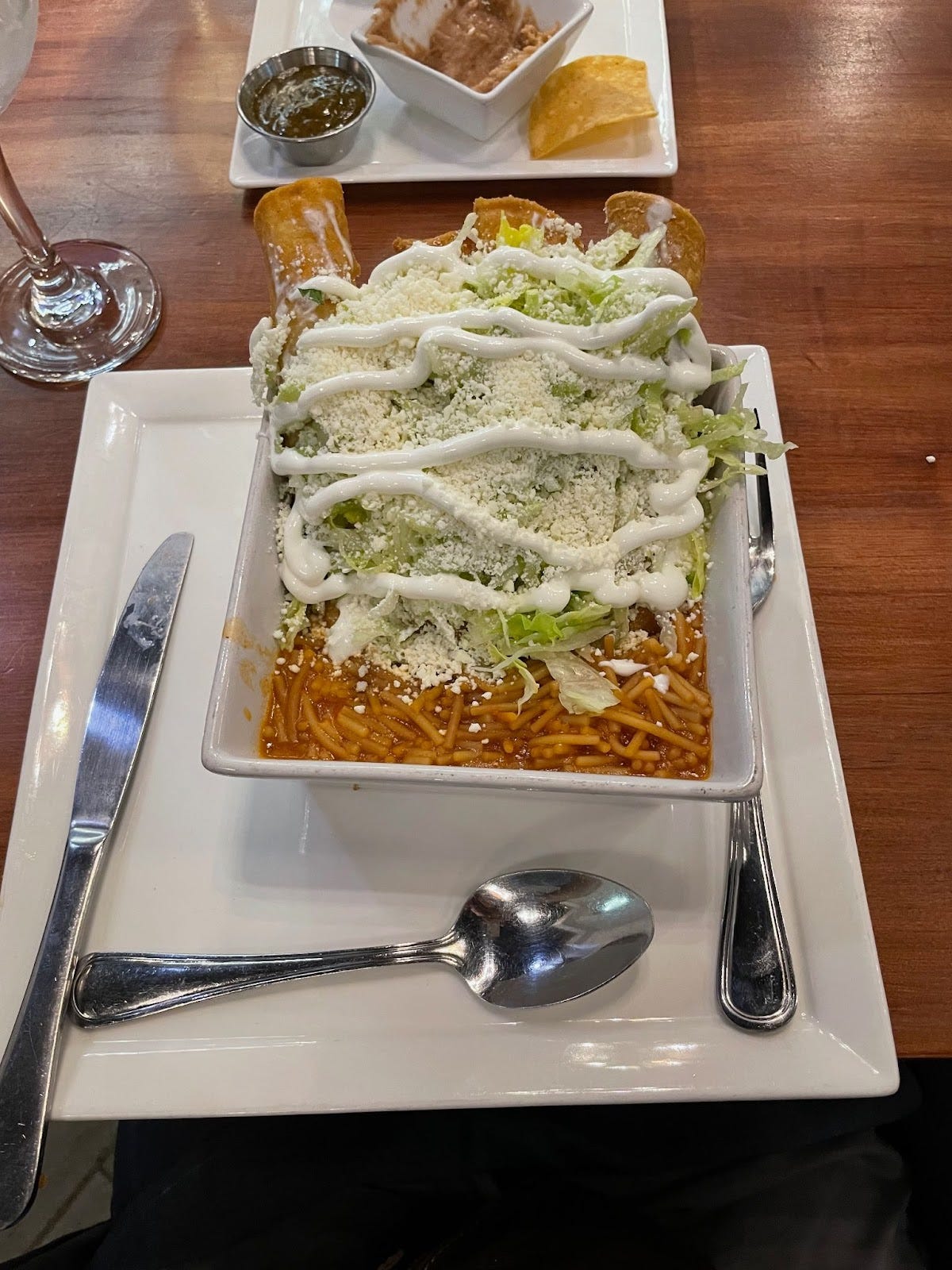 Flautas con Fideos
