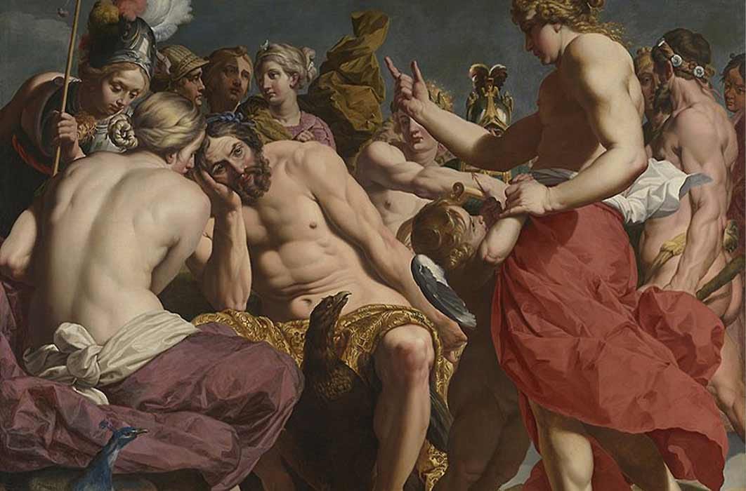 Zeus rebuked by Aphrodite by Abraham Janssens I (1612) Art Institute of Chicago (Public Domain)