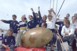 La vittori del Cat Club Med a The race, giro del mondo non stop in catamarano per equipaggio 2001