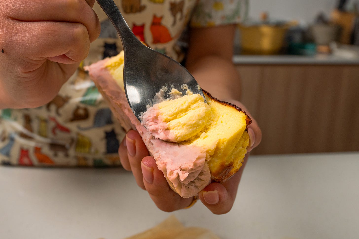 creamy taro cheesecake