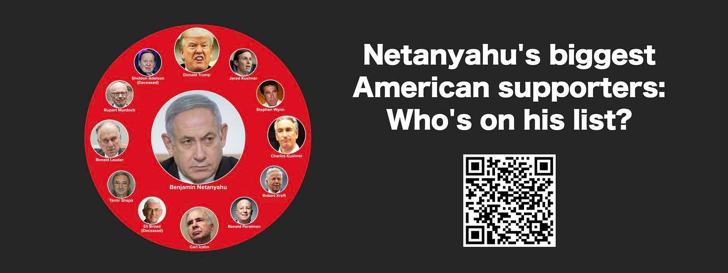 Netanyahu's biggest American supporters