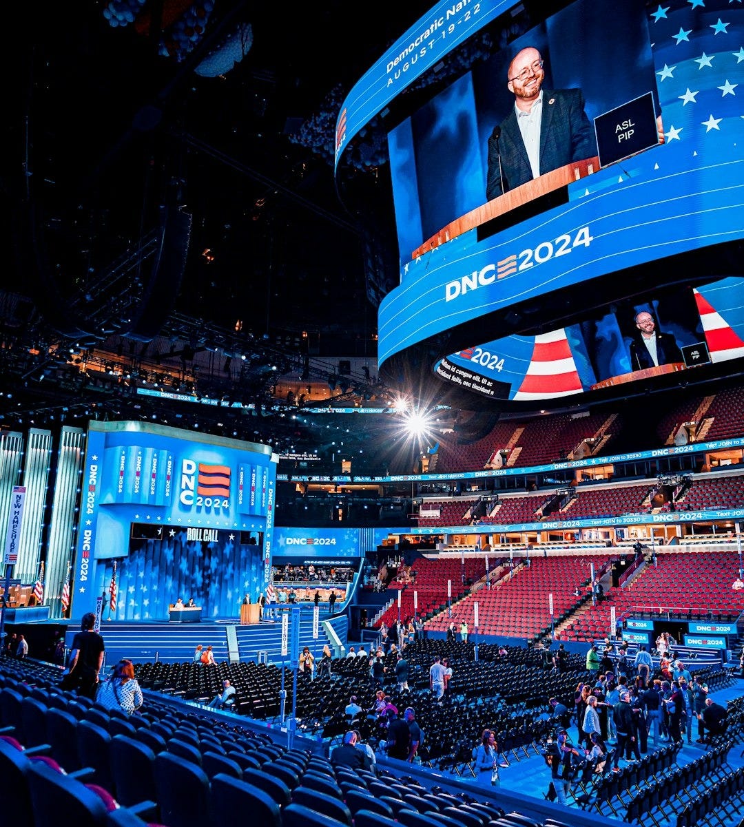 A view of the stage at the republican convention