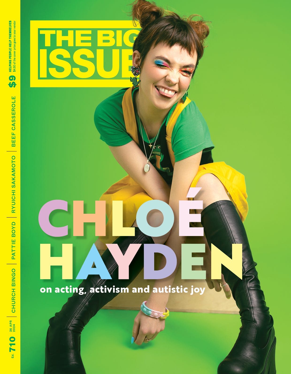 Cover of issue 710 of The Big Issue with Chloe Hayden on the cover.