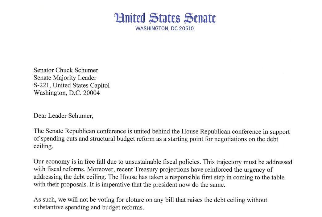 Sen. Lee Leads 43 GOP Senators in Opposition to Raising Debt Limit Without Substantive Spending and Budget Reforms