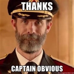 Thoughtful Social Studies: One Question, Captain Obvious