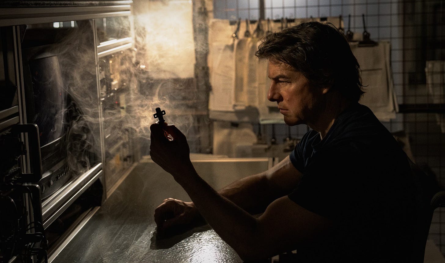 Tom Cruise as Ethan Hunt in Mission: Impossible - The Final Reckoning Tom Cruise as Ethan Hunt in Mission: Impossible - The Final Reckoning