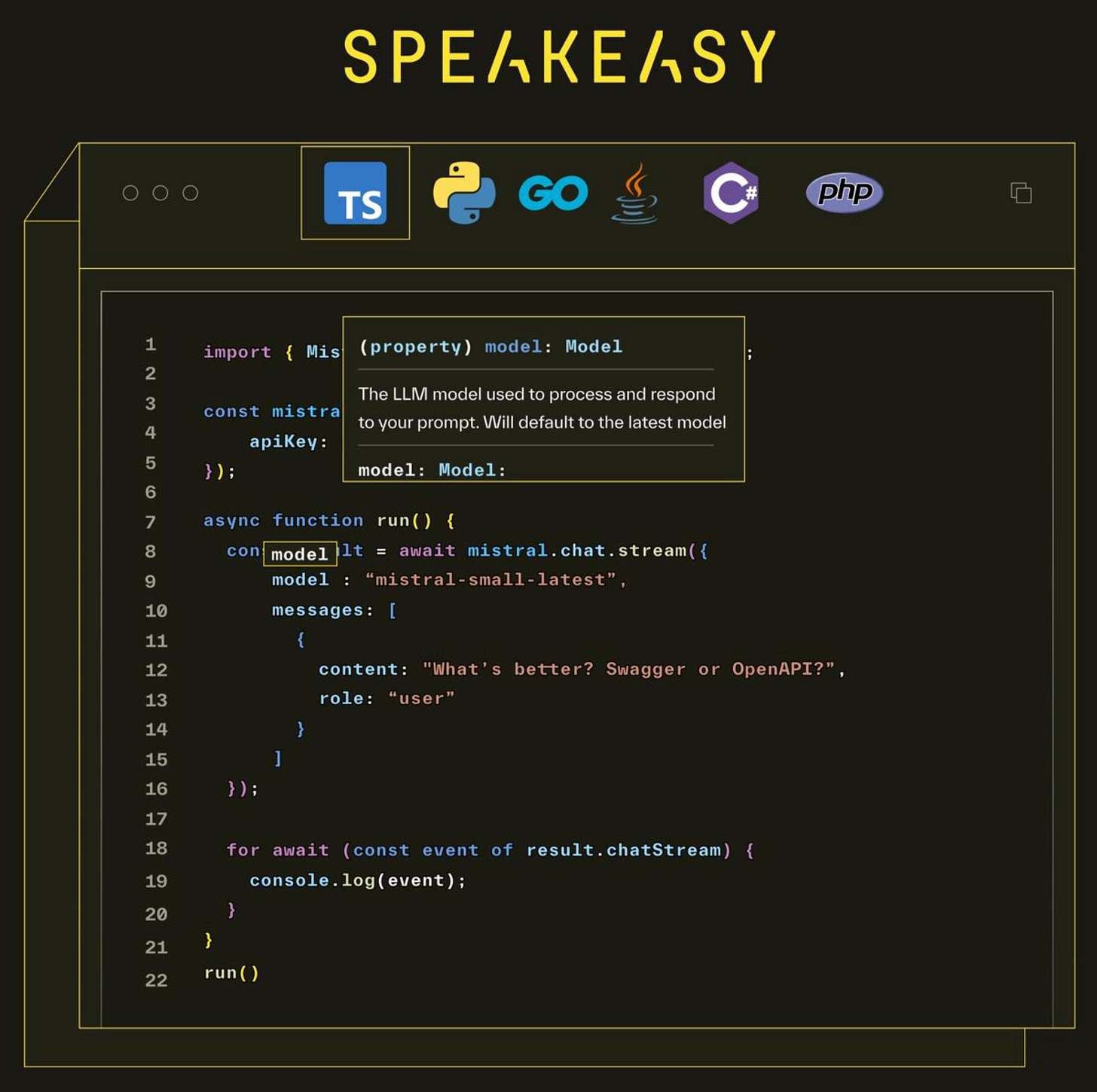 Speakeasy making model selection easy