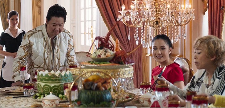 Lunch with the Goh family in Crazy Rich Asians | Image credit: Warner Bros. Pictures