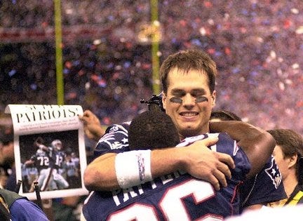 tom brady patriots win super bowl xxxvi best moments in history 2015