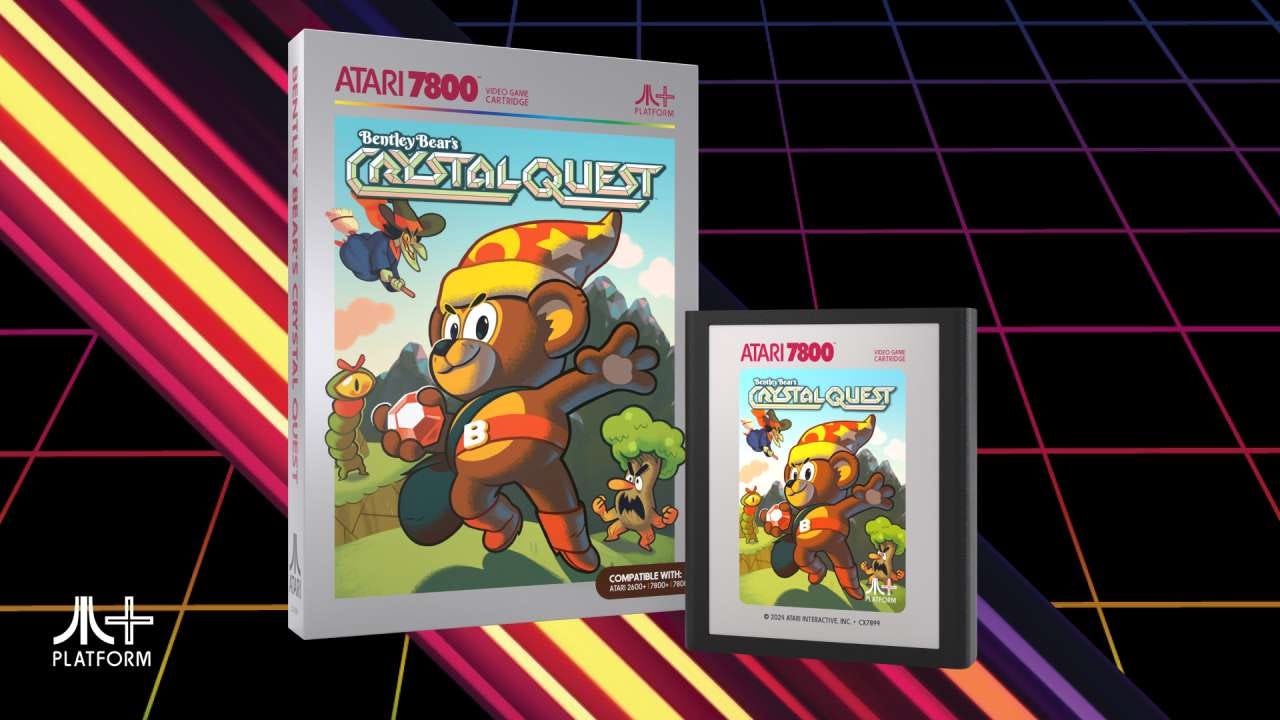 Atari 7800+ game Bentley Bear's Crystal Quest