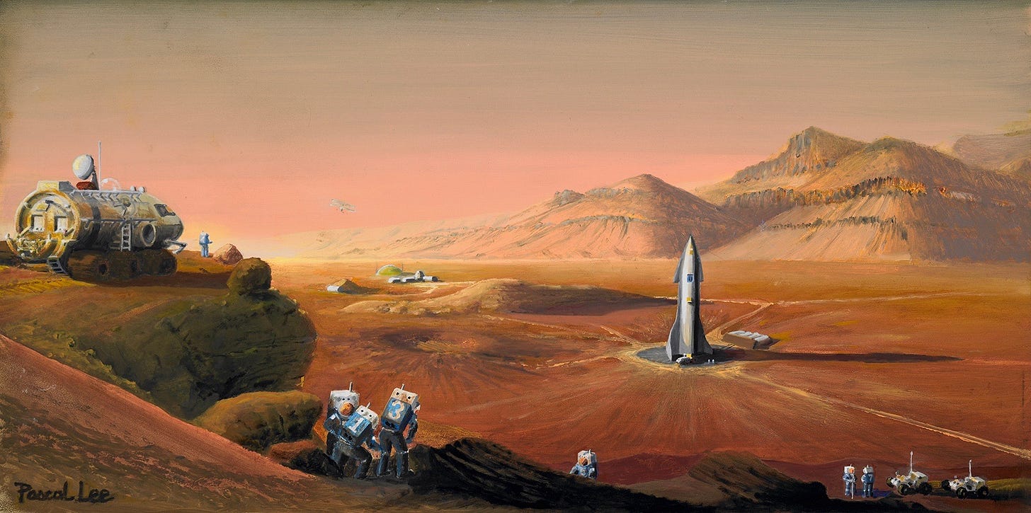 Retrofuturistic Mars exploration base by Pascal Lee | human Mars