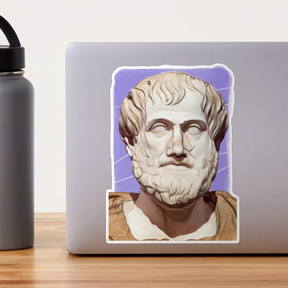 Greek Philosopher Aristotle illustration " Sticker for Sale by Litstoy |  Redbubble