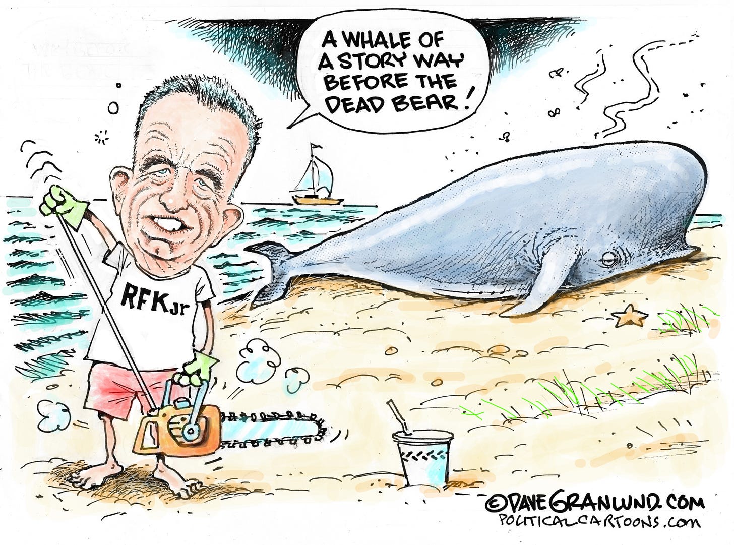 RFK Jr. bear and dead whale 