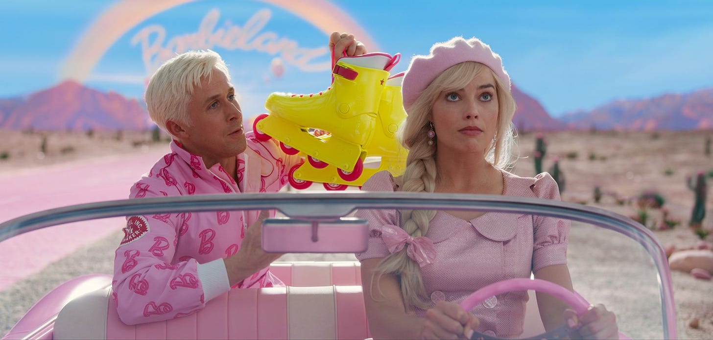 Look of the Week: 'Barbie' stars Margot Robbie and Ryan Gosling hit the  road in bubblegum pink | CNN